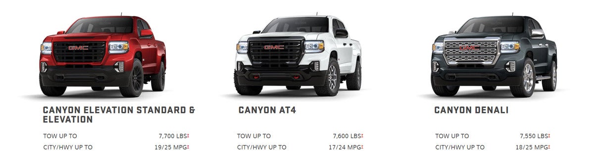 2021 GMC Canyon trims in Rolla